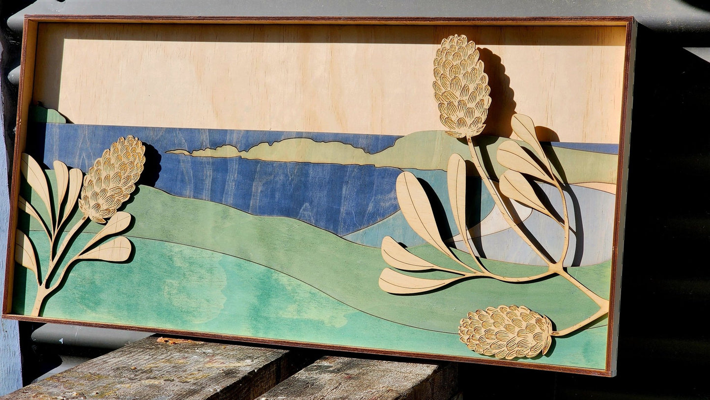 Serenity Bay (with banksias) - Serenity Bay Creative - Artwork